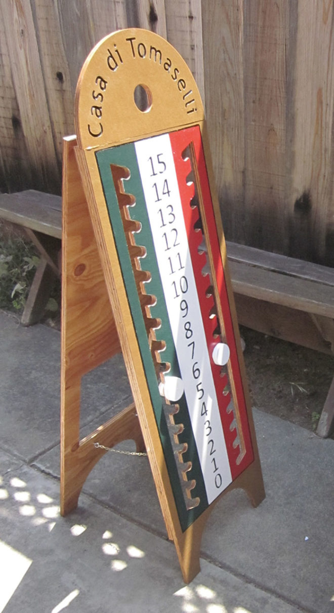 Bocce Score Board Setabla